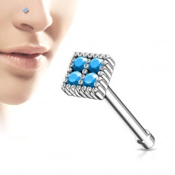 Turquoise Square Nose Stud